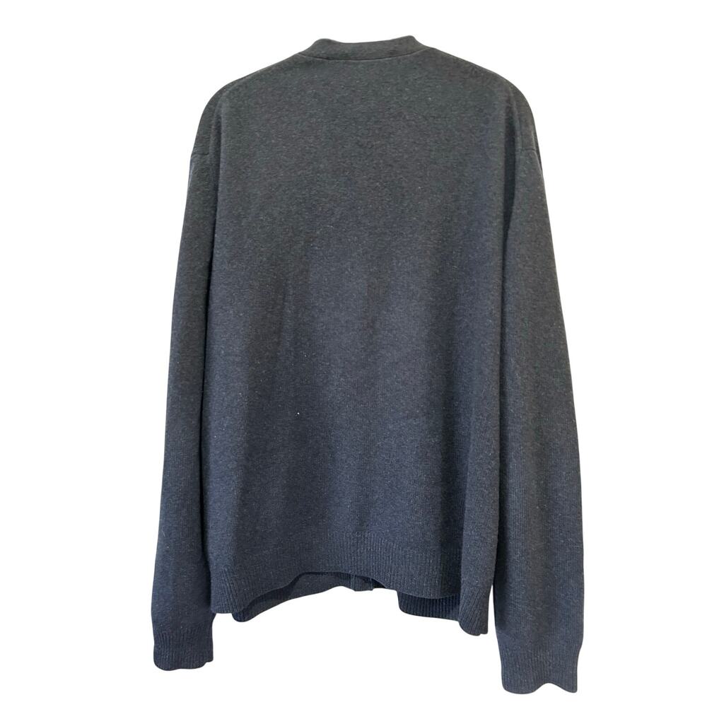 Grant Thomas wool cardigan mens XL blue v neck pockets - Picture 4 of 7